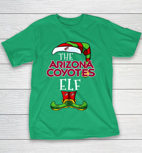 Arizona Coyotes Christmas ELF Funny NHL Youth T-Shirt 3