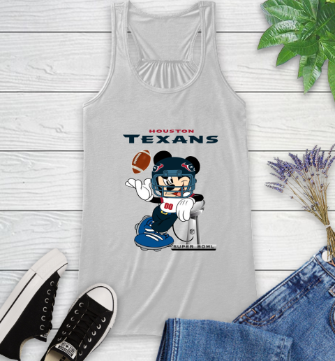 NFL Houston Texans Mickey Mouse Disney Super Bowl Football T Shirt Racerback Tank