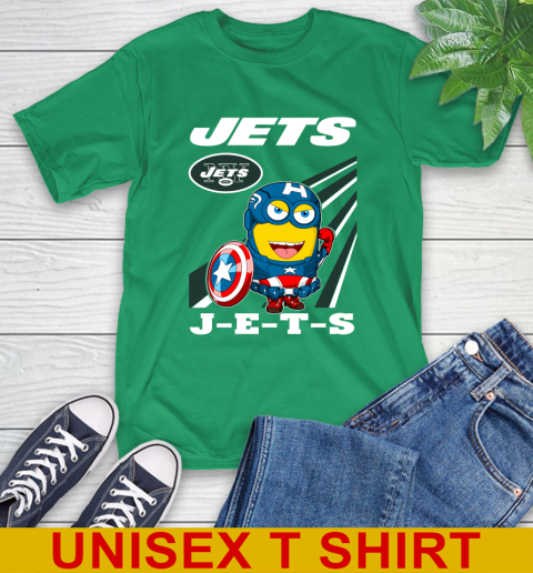 NFL Football New York Jets Captain America Marvel Avengers Minion Shirt T-Shirt 7
