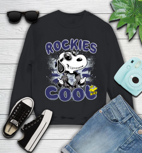 MLB Baseball Colorado Rockies Cool Snoopy Shirt Youth Sweatshirt