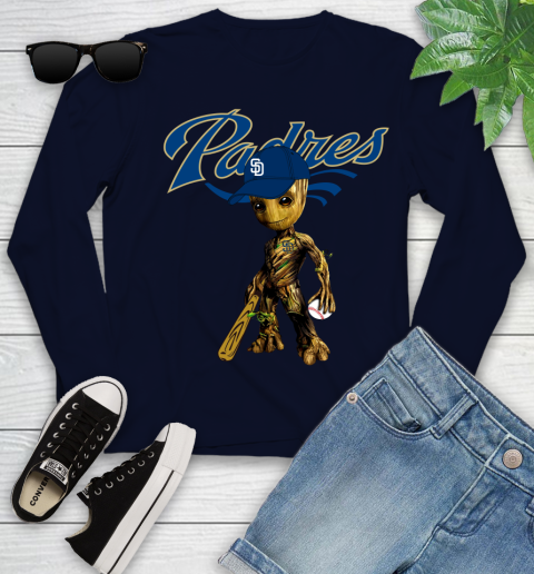 MLB San Diego Padres Groot Guardians Of The Galaxy Baseball Youth Long Sleeve 3