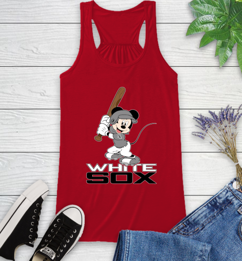 MLB Baseball Chicago White Sox Cheerful Mickey Mouse Shirt Racerback Tank 6
