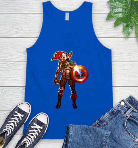 NFL Captain America Marvel Avengers Endgame Football Sports Tampa Bay Buccaneers Tank Top 5