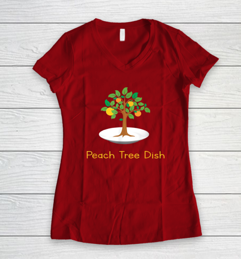 Peach Tree Dish Sarcastic Witty Humor Petri Dish Women's V-Neck T-Shirt - Image 7