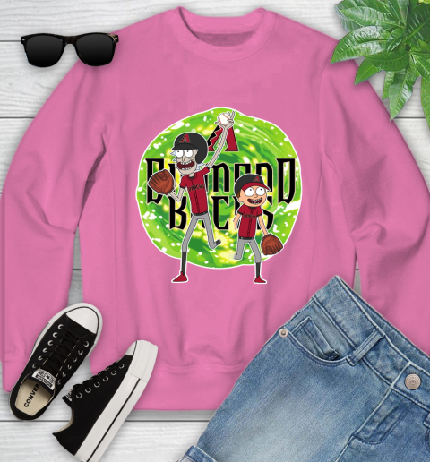 MLB Arizona Diamondbacks Rick And Morty Baseball Sports Youth Sweatshirt 7