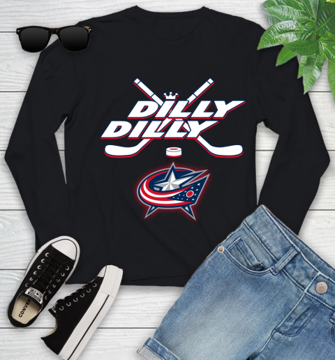 NHL Columbus Blue Jackets Dilly Dilly Hockey Sports Youth Long Sleeve 2