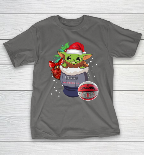Houston Rockets Christmas Baby Yoda Star Wars Funny Happy NBA T-Shirt 9