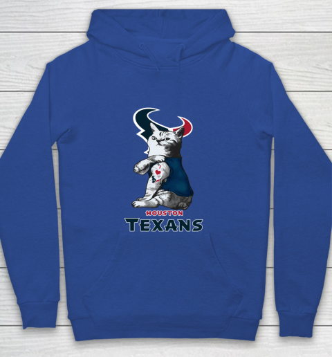NFL Football My Cat Loves Houston Texans Youth Hoodie 6