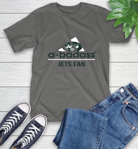 NFL A Badass New York Jets Fan Adidas Football Sports T-Shirt 10
