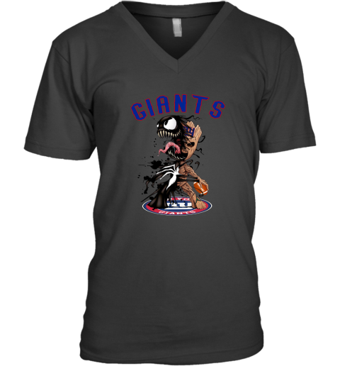 NFL New York Giants Football Venom Groot Guardians Of The Galaxy WrnG2BAn8O9 v neck unisex 8 95 151514 front black