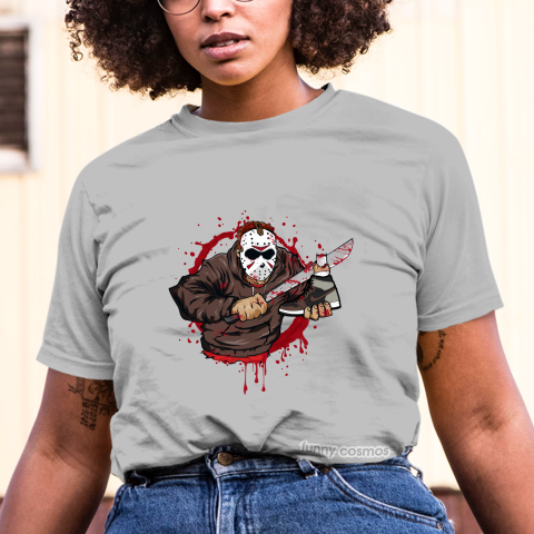 Air Jordan 1 Patina Matching Sneaker Tshirt Jason Voorhees Brown and Black Jordan Tshirt