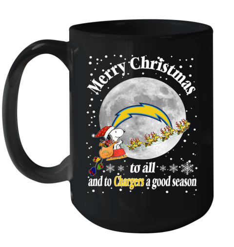 Los Angeles Chargers Merry Christmas To All And To Chargers A Good Season NFL Football Sports Ceramic Mug 15oz