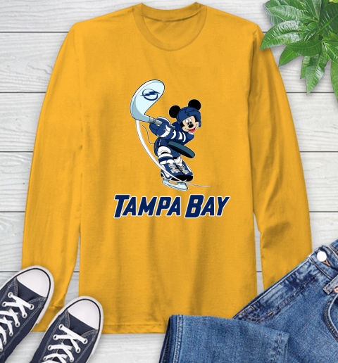 NHL Hockey Tampa Bay Lightning Cheerful Mickey Mouse Shirt Long Sleeve T-Shirt 4 NHL Hockey Tampa Bay Lightning Cheerful Mickey Mouse Shirt Long Sleeve T-Shirt - Image 4