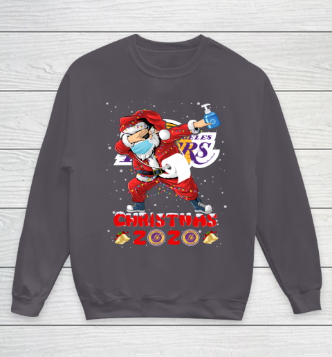 Los Angeles Lakers Funny Santa Claus Dabbing Christmas 2020 NBA Youth Sweatshirt 5