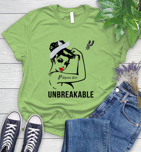 NBA San Antonio Spurs Girl Unbreakable Basketball Sports Women's T-Shirt 7