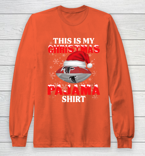 Atlanta Falcons This Is My Christmas Pajama Shirt NFL Long Sleeve T-Shirt - Image 4