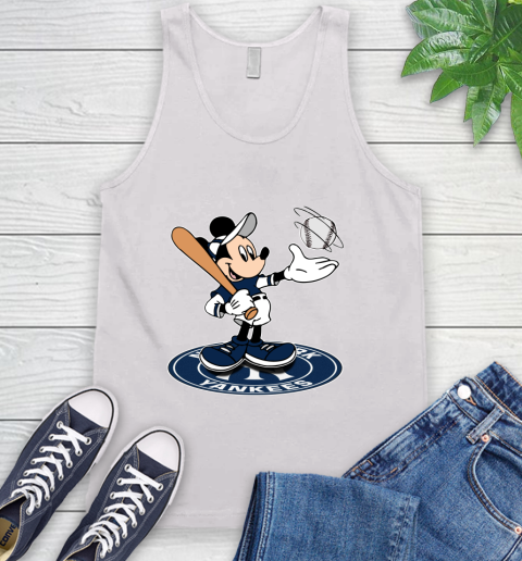MLB Baseball New York Yankees Cheerful Mickey Disney Shirt Tank Top 2