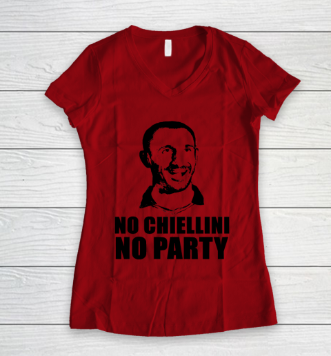 No Chiellini, No Party Italia Champion Euro Player Women's V-Neck T-Shirt 6