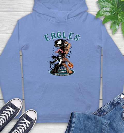 NFL Philadelphia Eagles Football Venom Groot Guardians Of The Galaxy Hoodie 11