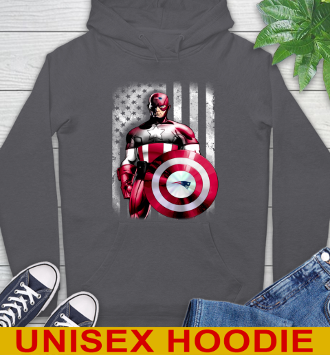 New England Patriots NFL Football Captain America Marvel Avengers American Flag Shirt Hoodie 7