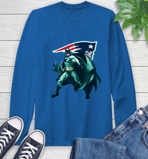 NFL Batman Football Sports New England Patriots Long Sleeve T-Shirt 9