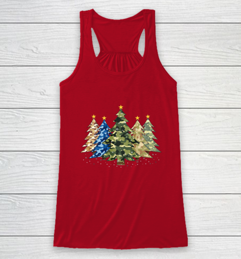 Camo Print Christmas Trees with Camouflage Print Xmas Racerback Tank 4
