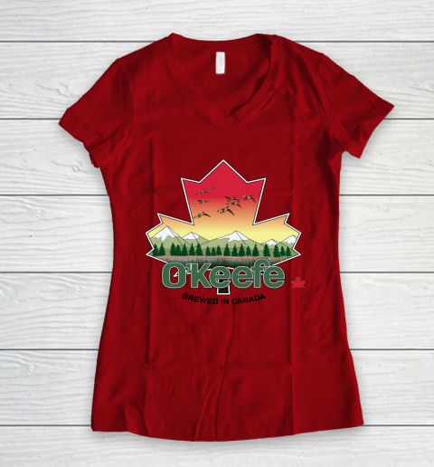 Beer Lover Funny Shirt O'Keefe Brewery  Brewed in Canada Women's V-Neck T-Shirt 8