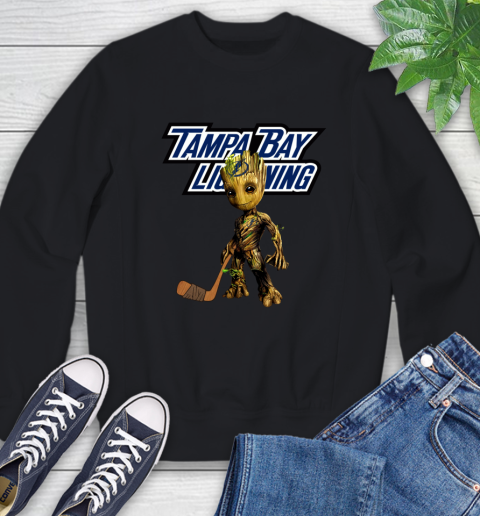 Tampa Bay Lightning NHL Hockey Groot Marvel Guardians Of The Galaxy Sweatshirt 2