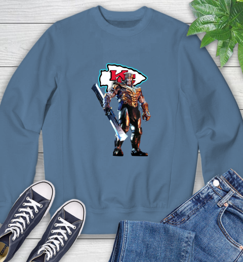 NFL Thanos Gauntlet Avengers Endgame Football Kansas City Chiefs Sweatshirt 7