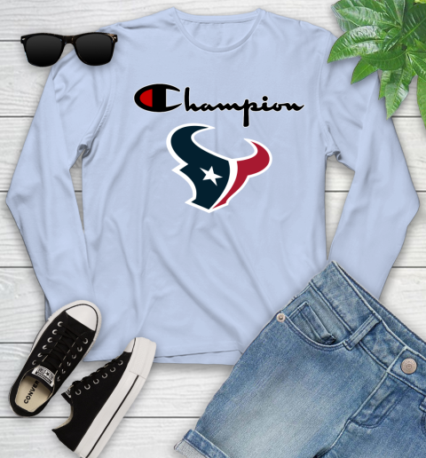 NFL Football Houston Texans Champion Shirt Youth Long Sleeve 6
