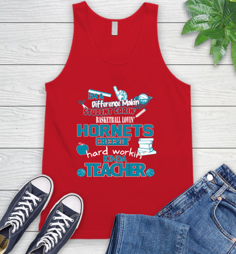 Charlotte Hornets NBA I'm A Difference Making Student Caring Basketball Loving Kinda Teacher Tank Top 5