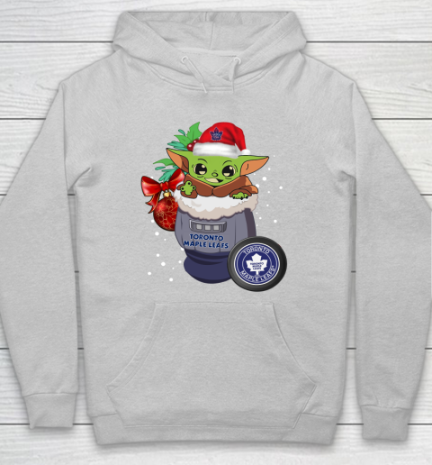 Toronto Maple Leafs Christmas Baby Yoda Star Wars Funny Happy NHL Hoodie 6