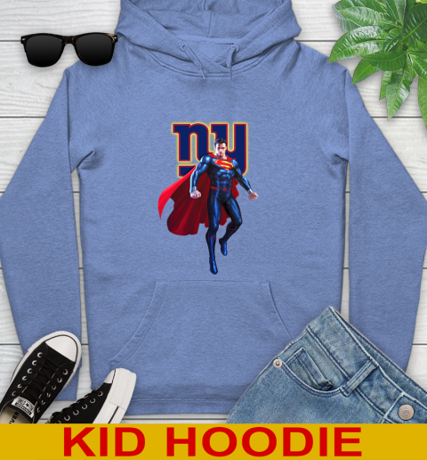 NFL Superman DC Sports Football New York Giants Youth Hoodie 12