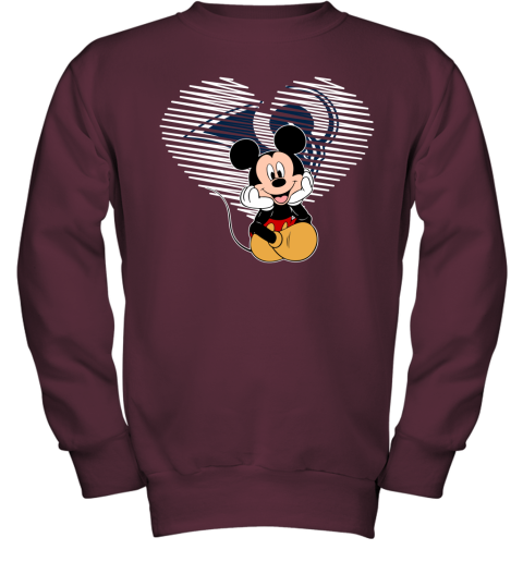 NFL Los Angeles Rams The Heart Mickey Mouse Disney Football T Shirt 5RLG0VR1xpS youth sweatshirt 47 95 151514 front maroon