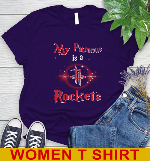 NBA Basketball Harry Potter My Patronus Is A Houston Rockets Women's T-Shirt 4