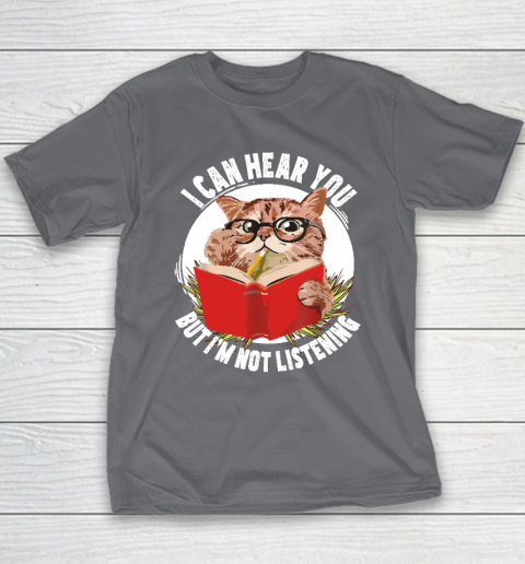 Funny Cat I Can Hear You But I'm Listening Youth T-Shirt 5
