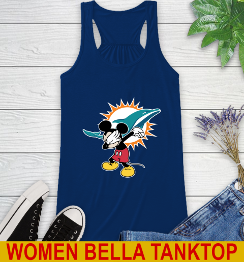 Miami Dolphins NFL Football Dabbing Mickey Disney Sports Racerback Tank 9