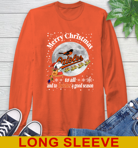 Baltimore Orioles Merry Christmas To All And To Orioles A Good Season MLB Baseball Sports Long Sleeve T-Shirt 4