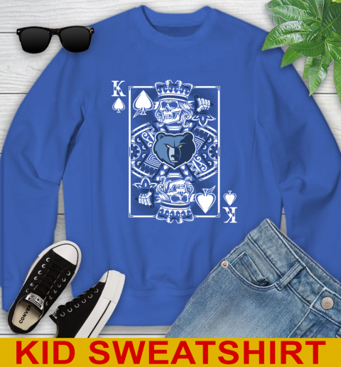 Memphis Grizzlies NBA Basketball The King Of Spades Death Cards Shirt Youth Sweatshirt 6