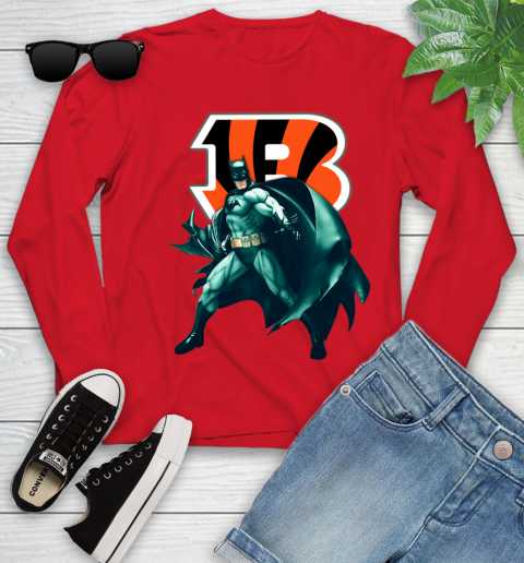 NFL Batman Football Sports Cincinnati Bengals Youth Long Sleeve 11