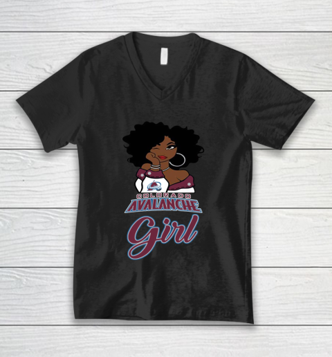 Colorado Avalanche Girl NHL V-Neck T-Shirt