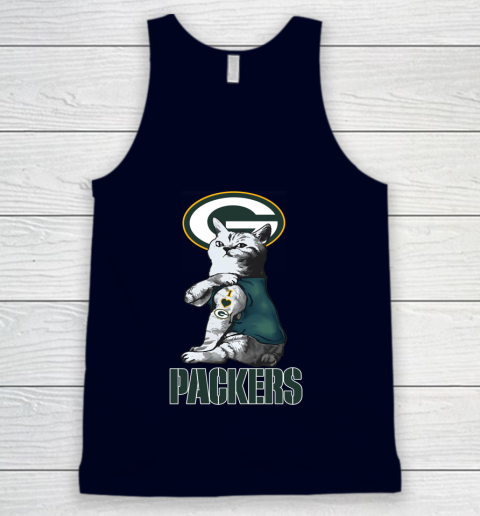 NFL Football My Cat Loves Green Bay Packers Tank Top 2