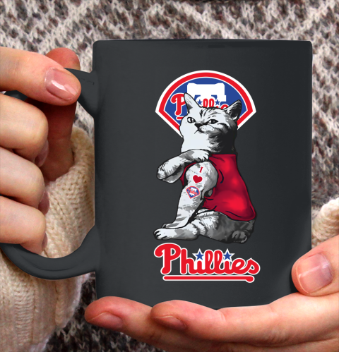 MLB Baseball My Cat Loves Philadelphia Phillies Ceramic Mug 11oz