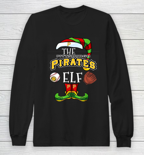 Pittsburgh Pirates Christmas ELF Funny MLB Long Sleeve T-Shirt