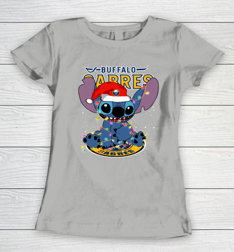 Buffalo Sabres NHL Hockey noel stitch Christmas Women's T-Shirt 8