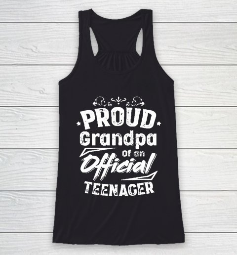 Grandpa Funny Gift Apparel  Proud Grandpa Of An Official Nager Father's Racerback Tank