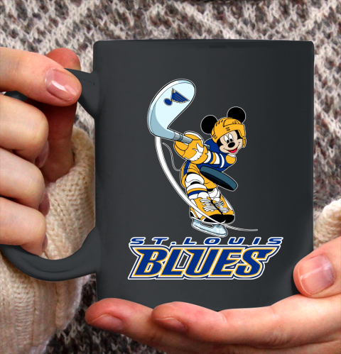 NHL Hockey St.Louis Blues Cheerful Mickey Mouse Shirt Ceramic Mug 15oz