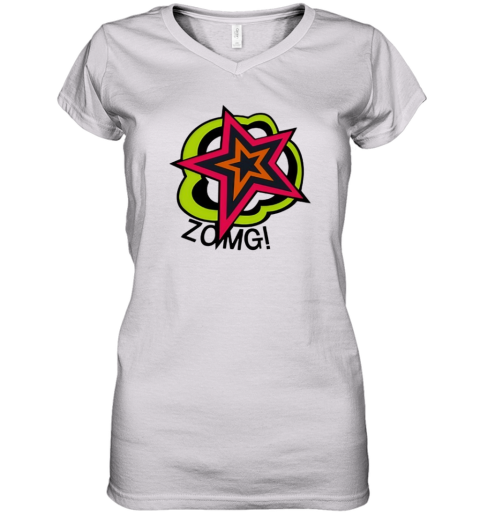Star Zomg Colorful Women's V-Neck T-Shirt