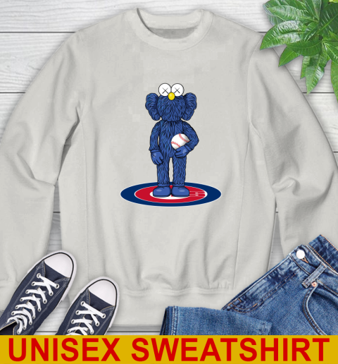 MLB Baseball Chicago Cubs Kaws Bff Blue Figure Shirt Sweatshirt 12