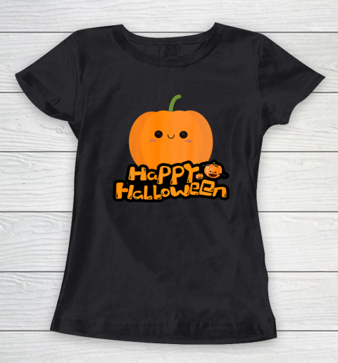 Cute Little Cartoon Pumpkin Happy Halloween boys and girls Women's T-Shirt